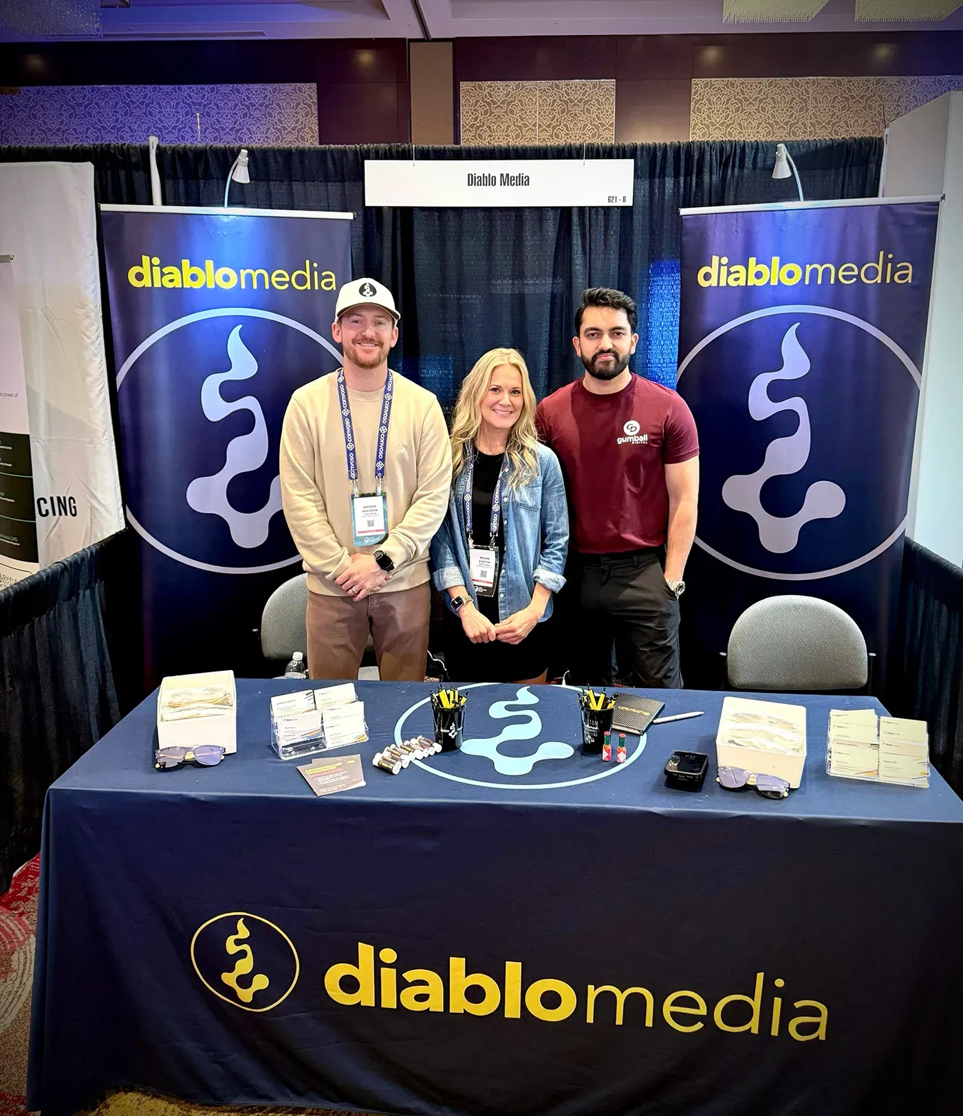 Diablos Andrew, Megan and Surya at LeadGen World 2023